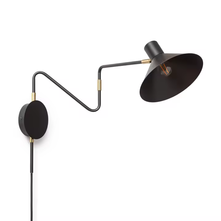 Ledkia Lámpara de Pared Orientable Metal Aleya Negro - 1