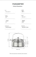 CAMPINGMOON SW-1 Tetera De Acero Inoxidable 304 Para Camping Y Pícnic Equipamiento De Cocina Portátil Para Exterior - details 1