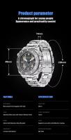 Reloj Deportivo De Inmersión Para Hombre 2024 Reloj De Cuarzo Con Pantalla Grande De Acero Inoxidable 316L Y Cristal De Zafiro Resistente Al Agua 500M Luminoso Chronógrafo - details 5
