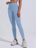 Pantalones De Yoga V-Forma Alta Rebound Levantamiento De Caderas Pleated Sudaderas Entrenamiento Correr Fitness Leggings De Yoga Para Mujer Cintura Elástica Material Poliéster Sin Bolsillos Transpirables Y Cómodos - details 15