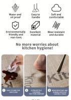Tapete De Cocina Con Diseño Sencillo Y Texturizado, Elegante Patrón De Rayas, Resistente Al Aceite Y Al Agua, Duradero Y Lavable - details 2