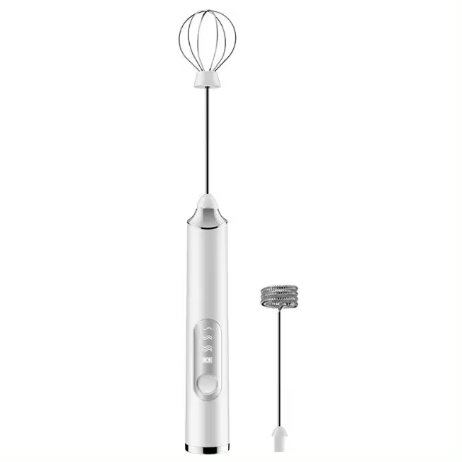 Espumador de leche Eléctrico Doble de mano, mezclador Eléctrico ajustable de 3 velidades, Máquina para hacer espuma desmontable para café. - 1