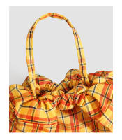 Xiao Hongshu recomienda una nueva mochila de Cuadros Amarillos con Cordón acrílico perlado de Verano para Mujer con gran capacidad. - details 7