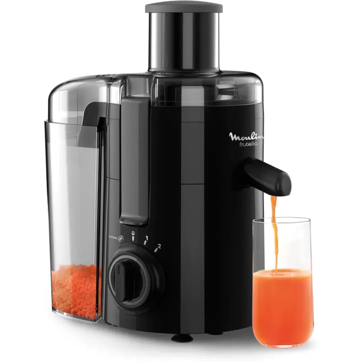Moulinex Frutelia JU370810 - Licuadora 350 W, gran diámetro de apertura, diseño compacto, 2 velocidades, filtro de acero inoxidable, depósito de 950 ml, piezas extraíbles aptas para lavavajillas [Clase de eficiencia energética A+] - 1