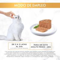 Gourmet Purina Gold Mousse, Comida Húmeda para Gato con Buey, 24 latas de 85g- Composición: Carnes y subproductos animales (de los cuales buey 4%), Subproductos de origen vegetal, Sustancias minerales, azúcares. Aditivos: Aditivos nutricionales: UI/kg: Vi - details 3
