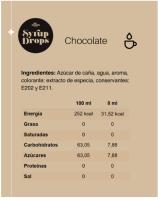 Syrup Drops Chocolate gotas de sabor - Saborizante para endulzar cafés, postres, batidos y mucho más. Estuche de 24 sobres monodosis (8ml) de sirope con sabor a Chocolate - details 1