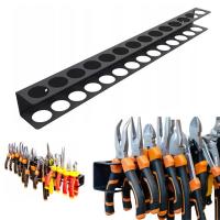Organizador De Herramientas Para Destornilladores Y Pinzas Soporte De Muro En Negro Material De Acero Tamaño 4x4.5x40cm - details 0