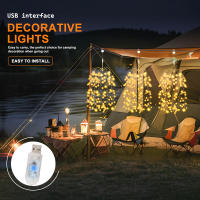Luces LED USB De Fuego De Artificio Para Jardín Impermeables Decoración De Navidad Para Césped Patio Casa De Madera Arbolillo - details 9