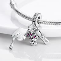 Colgante De Torre De Viaje Con Encanto De Gato Para Mujer Joyería Original De Pulsera Y Collar Plata Esmaltada 100% 2023 - details 1
