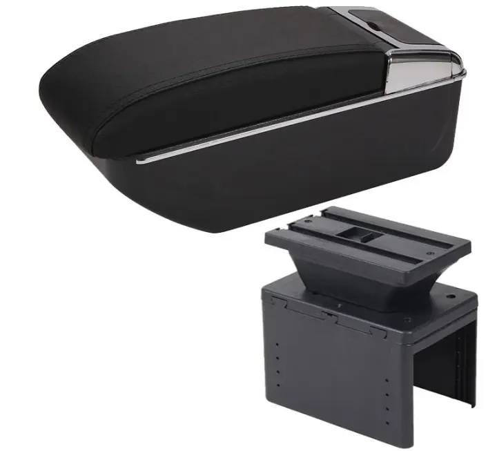 Reposabrazos Central Universal para Automóvil, Caja de almacenamiento de piezas modificadas, Modelo Universal - 1