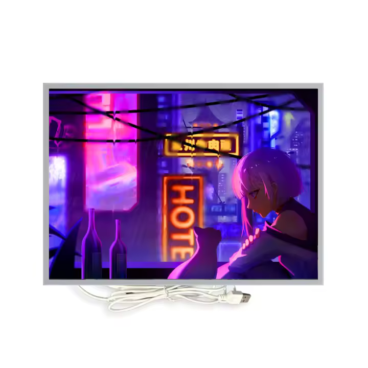 Lámpara De Noche LED Neón Edgerunners Anime Cyberpunk Con Efecto 3D Decoración De Habitación Para Otaku Gamers Luz De Mesa Con 3 Colores Frío Calido Neutro Tamaño 30cm - 1