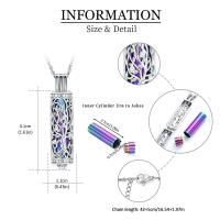 Joyería De Memoria Para Ashes Colgante De Vial Urnita De Cremación De Vida Del Árbol Para Mujeres Y Hombres Enlace De Ancestralidad - details 8