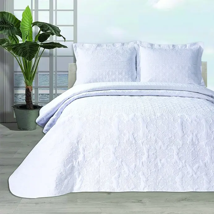Colcha Bouti Elegante Floral Cama Matrimonio Donosti Dhestia Home - 1