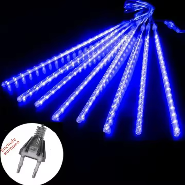 Luces De Lluvia De Meteoros Solares Impermeables Para Jardín 8 Tubos Decoración De Navidad Fiesta De Año Nuevo Boda Halloween - 1