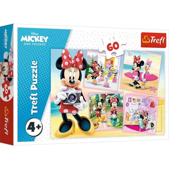 Trelf NEMON-Rompecabezas puzzle infantil con dibujo de MINNIE de 60 piezas, juego educacional, educación temprana e intelectual para niños a partir de 4 años - 1