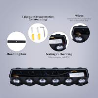 12W LED Luz de pared interior Negro lámpara Modern, lámpara de pared de Aluminio de DOT Arriba Abajo 3000K Luz Blanca Cálida, iluminación de pared de 31cm para dormitorio en pasillo [CLASE DE Energía A ++] - details 2