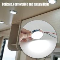 Lámpara De Techo LED Táctil Ultrafina Para RV Caravana Barco Yate Camping Coche 12V/24V Luz De Leche Redonda Para Lectura - details 4