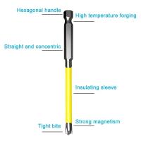 Juego De 10 Destornilladores De Manija Hexagonal Antideslizante Para Electricianos Con Acero Magnético Cruzado 65-110mm Herramienta Específica De Desmontaje - details 1
