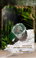 Reloj De Pulsera Mecánico Deesio 1926 GMT Para Hombre Con Movimiento Automático Resistente Al Agua Y Cristal De Carbono Estilizado En Titanio Y Silicona - details 14