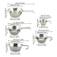 Taza De Sopa De Acero Inoxidable 30/200/400ml Sierra Para Camping Y Picnics Plegable Y Pilaable Ideal Para Exteriores - details 6