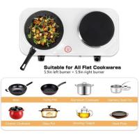Cocina Eléctrica Doble Estufa Con Potencia 2000w ,Dos Fuego Antiadherente - details 2