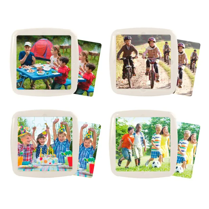 Set de 4 puzzles: Ocio con amigos - 1