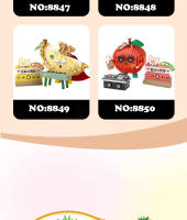 Bloques De Construcción De Micropartículas Mini Vista De La Calle Tienda De Takoyaki Tienda De Café Pastel De Fruta Pareja De Bolsas Lindas Para Niños Regalos De Navidad - details 17