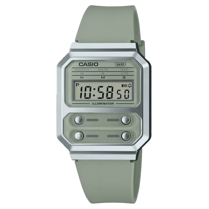 Casio Reloj Unisex Digital Cuarzo con Correa de Silicona A100WEF-3AEF - 1