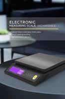 Báscula Electrónica De Cocina Digital Con Pantalla LCD 5kg/0.1g 10kg/1g Acero Inoxidable Impermeable Herramienta De Medición Y Peso Para Hornear - details 1