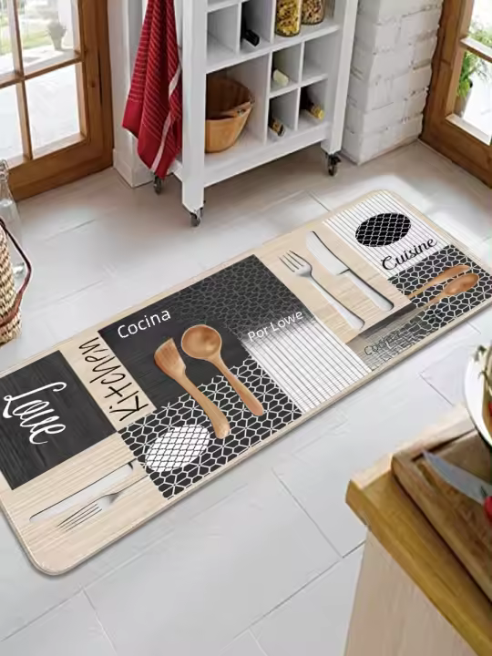 Carpet Flannel Alfombra De Poliéster Con Patrones De Red Diversos No Esmerilada Y Antideslizante Para Uso En Exteriores Cocina - 1
