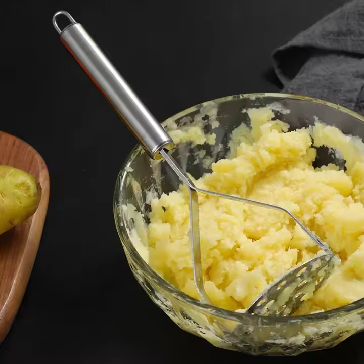Molinillo De Patatas De Acero Inoxidable Manual Machacadora De Frutas Y Verduras Para Cocina Adecuado Para Niños Gadgets Complementarios - 1