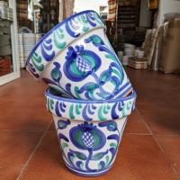 Set de 3 Macetas estilo "Granada" - Pintadas a mano - Cerámica de Granada (España) - Granada Ceramic plants pots - Planter - details 2