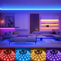 Tira De Luz LED RGB 5050 Control Remoto Y APP Decorativa Para Interiores Sin Control De Agua Fuente De Alimentación DC 5V - details 5