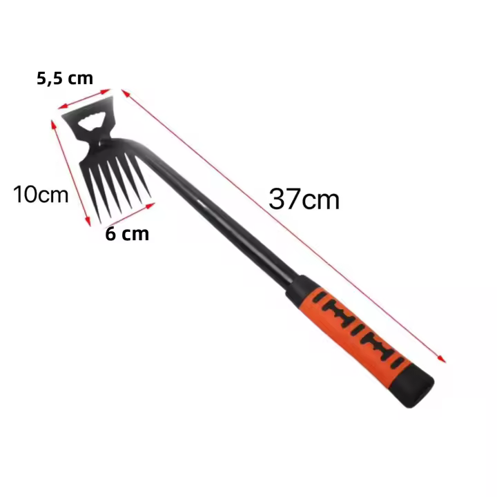 Shovel De Limpieza De Malas Hierbas Metálica 2 En 1 Rascador De Jardín De Acero Inoxidable Con 5/6/8/11 Dientes Herramienta De Maleza Dual Para Jardinería - 1