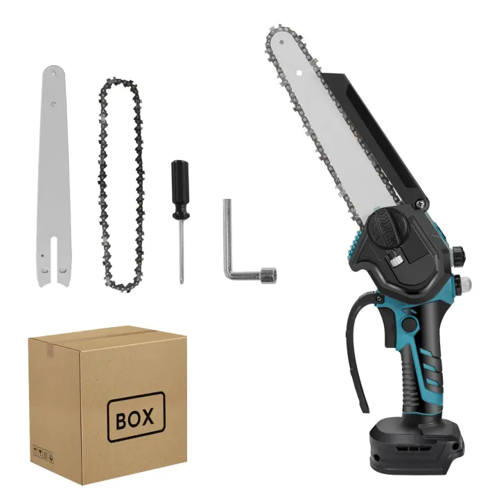 Motosierra eléctrica sin escobillas para carpintería, herramientas de corte de jardín para batería Makita de 18V, 8 pulgadas Motosierra eléctrica sin cepillo, Sin batería - 1