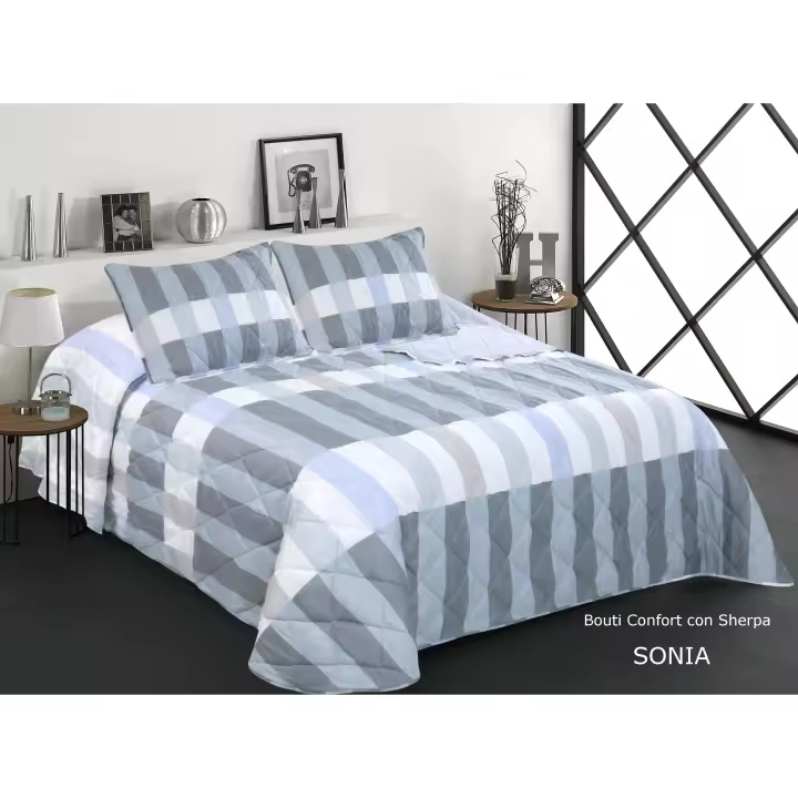 NOVOTEXTIL Edredón Sherpa Económico Invierno 400gr/m2 Cama 90 150 cm Suave Cálido Perfecto Climas Fríos Diseño Elegante Confortable Relleno de Alta Calidad Aporta Calidez Confort a tu Dormitorio Ideal Uso Diario Material Resistente al Desgaste Fácil - 1