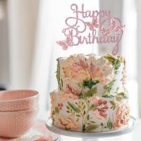 Topper De Pasteles De Mariposa Con Lentejuelas Para Cumpleaños De Princesa Decoración De Fiesta De Boda Para Niñas - details 13
