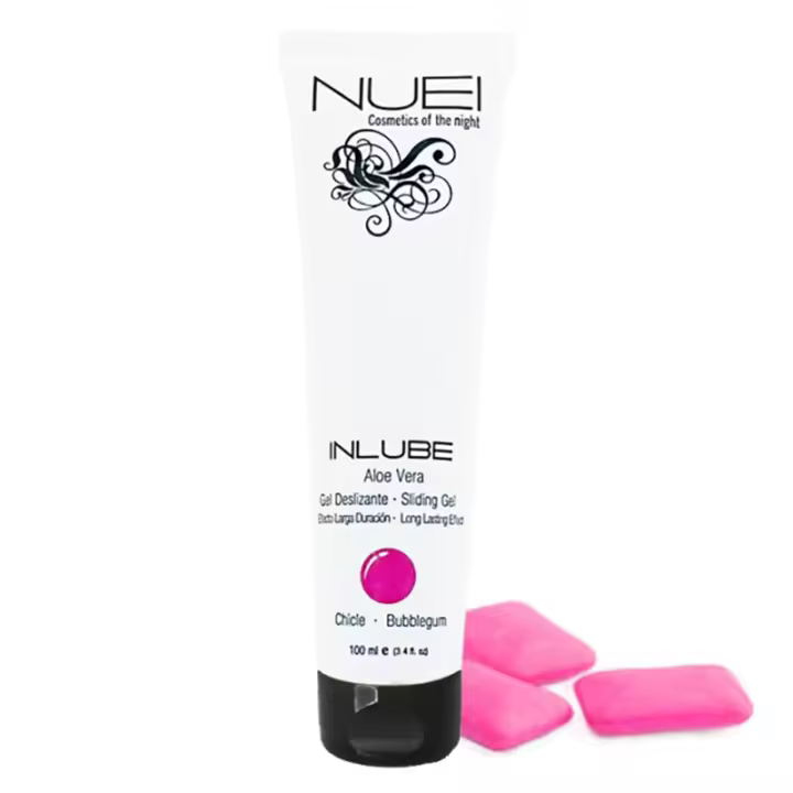 NUEI GEL LUBRICANTE BASE AGUA ALOE VERA SABOR CHICLE 100 ML - 1