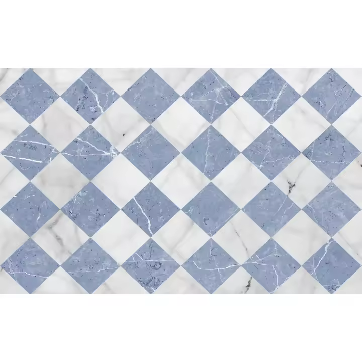 VINILIKO, Alfombra interior/exterior PVC Gadir Azul, estilo baldosas - 1