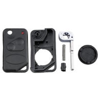 Carcasa De Llave De Coche Flip Modificada Para LAND ROVER RANGE P38 Discovery Freelander Defender 90 1995-2004 Con 2 Botones Y Hoja HU58 Sin Corte Material ABS Plástico Y Metal - details 3