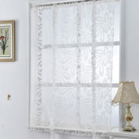 Leejoom Cortinas Cortas Modernas Para Cocina Translúcidas Valance Rod Pocket Tie up Roman Puerta Living Room Tulle Organza - details 7