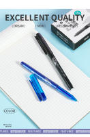 Set De Bolígrafos Gel Borrables 0.5mm Punto Fino Azul Negro Para Escritura Oficina Escolar Suministros De Papelería - details 9