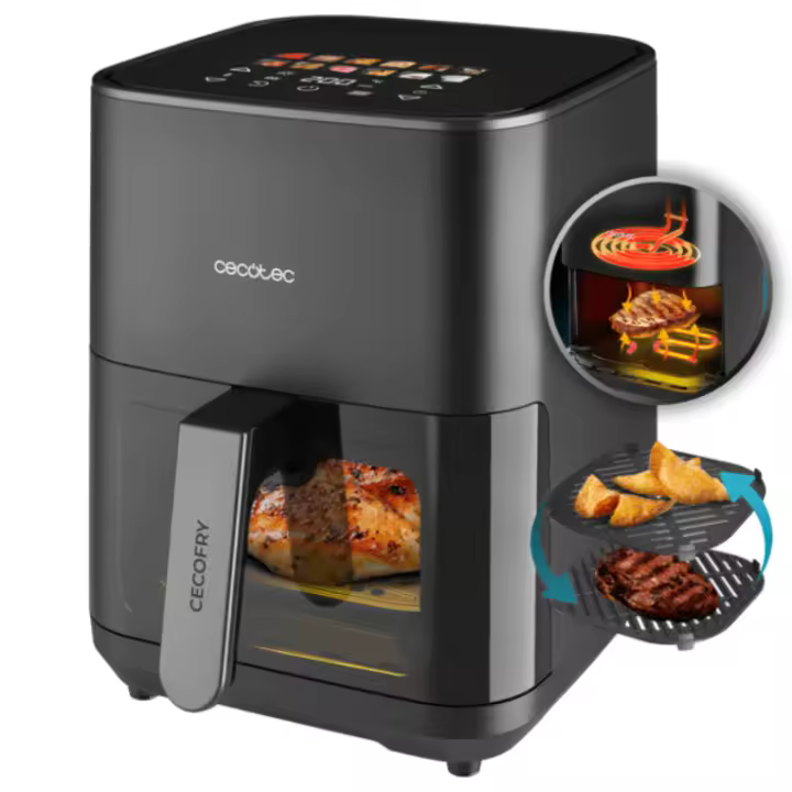 FREIDORA DE AIRE CECOTEC CECOFRY&GRILL DUOHEAT 4000 4 L POTENCIA 1900W - 1