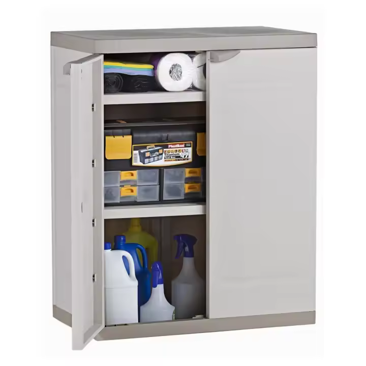 JARDIN202 - Armario Medio de 2 Estantes | Titanium Beige | 70x44x88 cm - 1