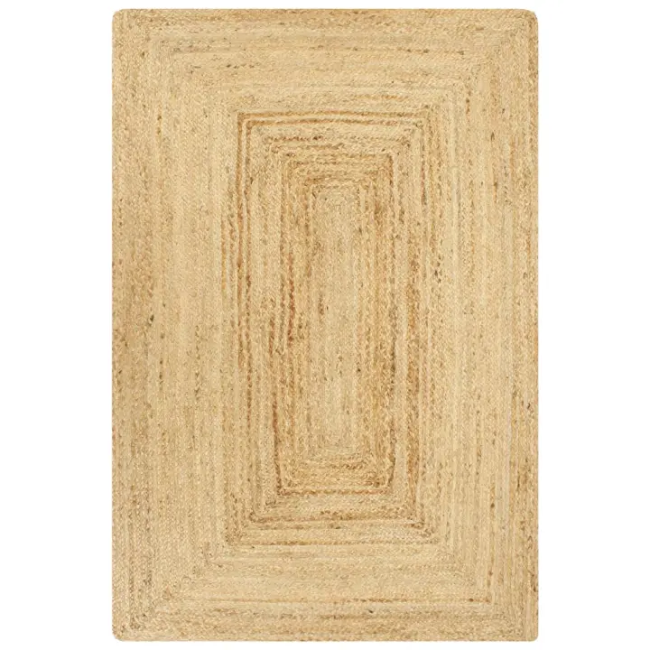 vidaXL Alfombra hecha a mano de yute Dimensiones 80 x 160 cm,  120 x 180 cm,  160 x 230 cm y mas Alfombras de área  Alfombra de Piso para Sala de Estar Dormitorio Habitación Salón - 1