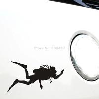 Calcomanía De Pesca Submarina Lúdica Para Coche Motocicleta Accesorios De Estilo Corporal PVC Vinilo Diseño Cartoon - details 1