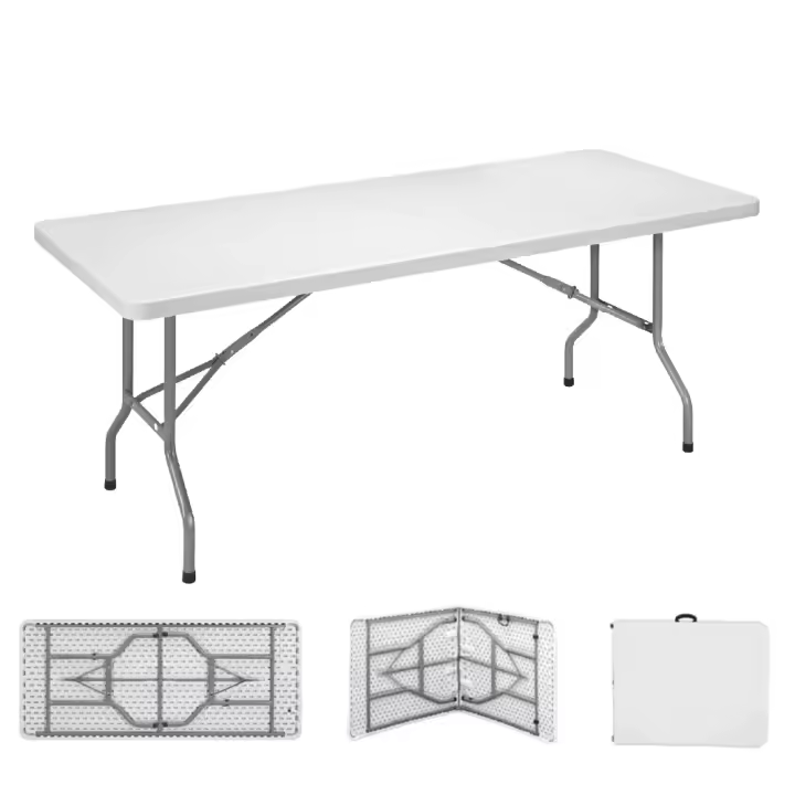 Mesa Plegable Edm 180x74x74cm Tubo ø22x1.0mm - 1