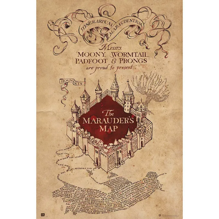 Poster harry potter mapa del merodeador - 1
