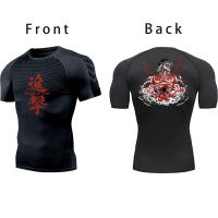 Camiseta De Compresión Secado Rápido Para Hombre Attack on Titan Fitness Gorrito Gótico Camiseta Deportiva Manga Corta Manga Larga Manga Media Para Verano Manga Corta Manga Larga Manga Media - details 21