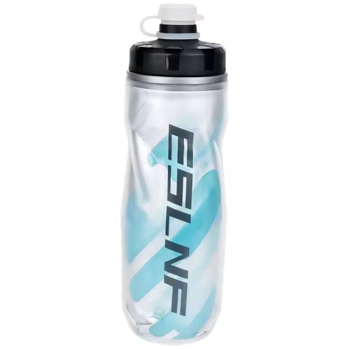 Botella De Agua Para Ciclismo 610ml Botella De Deporte Con Sujeción Doble Capa Para Frío Con Hielo Botella De Bebida Fitness Para Exterior Copa De Bicicleta - 1